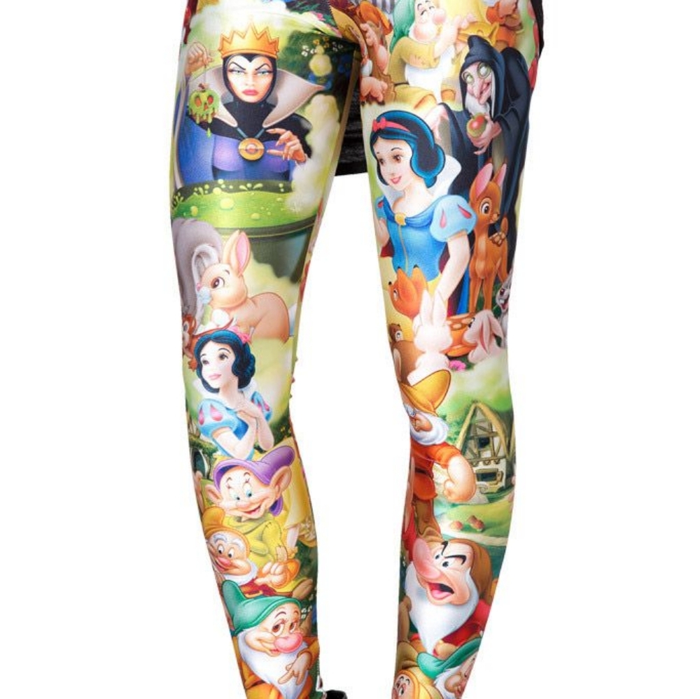 Blackmilk Multicolor Snow White & Seven Dwarfs Character Print Leggings